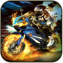 Crazy racing moto icon