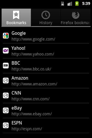 Zirco Browser screenshot 5