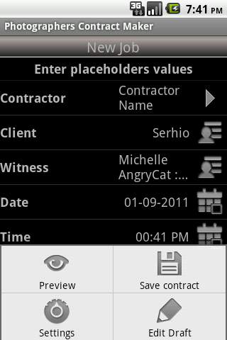 Photogr. Contract Maker Lite скриншот 3