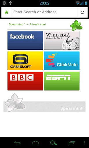 *Spearmint Legacy Browser* screenshot 1