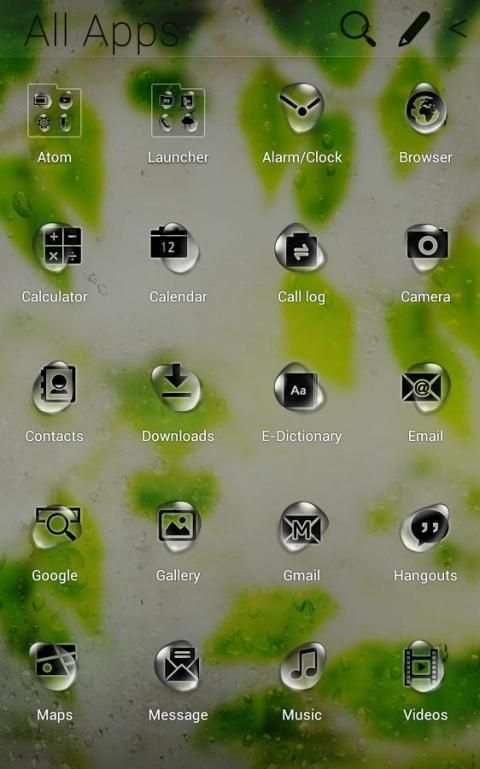 Rainy day Atom theme 2 تصوير الشاشة