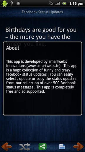 Facebook Status screenshot 3