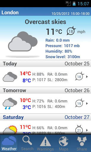 Weather 14 days screenshot 1