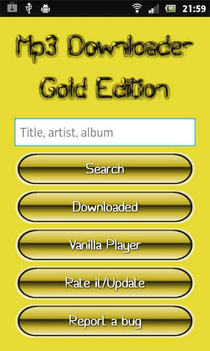 Mp3 Music Downloader Gold screenshot 1