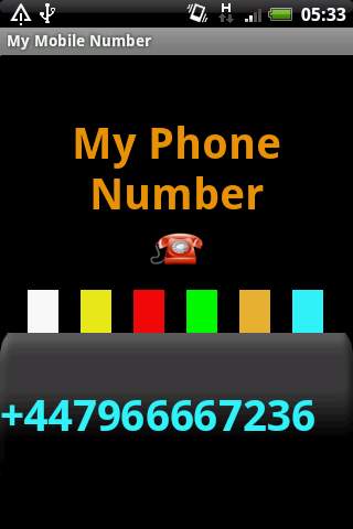My Mobile Number Reminder screenshot 1