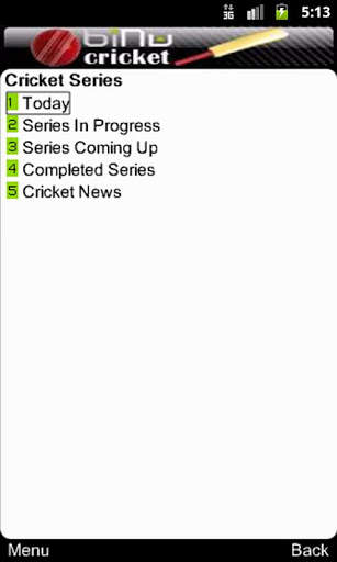 Live Cricket Scores on biNu screenshot 1
