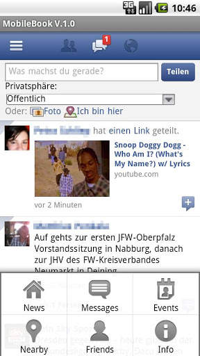 MobileBook for Facebook screenshot 2
