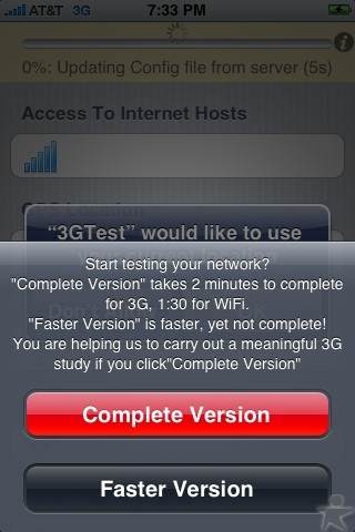 3G Test screenshot 1