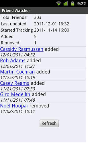 Facebook Friend Watcher screenshot 1