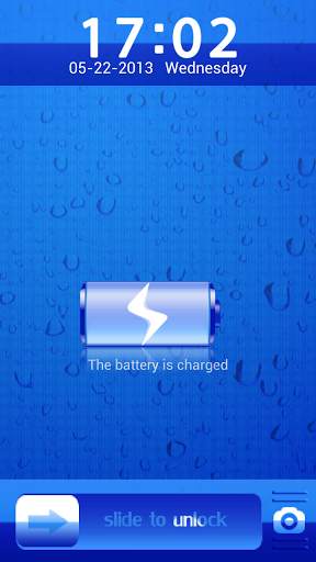 GO Locker Blue iPhone Theme 1 تصوير الشاشة
