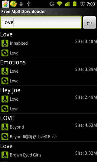 Free Mp3 Downloader screenshot 2