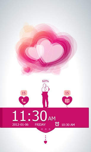 Lovelight Theme GO Locker 2 تصوير الشاشة