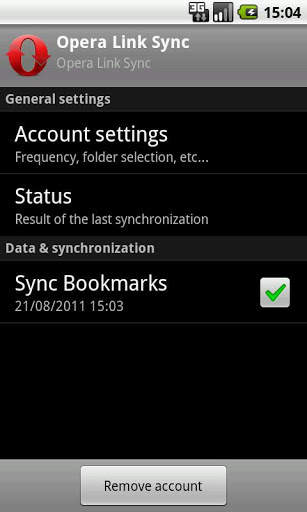 Sync for Opera Link screenshot 1
