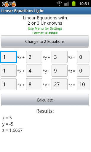 Linear Equations (Light) скриншот 2