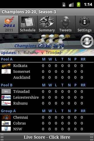 Cricket Champions 20-20, 2011 screenshot 1