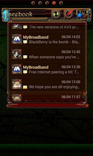 Steampunk Facebook GO Widget screenshot 1