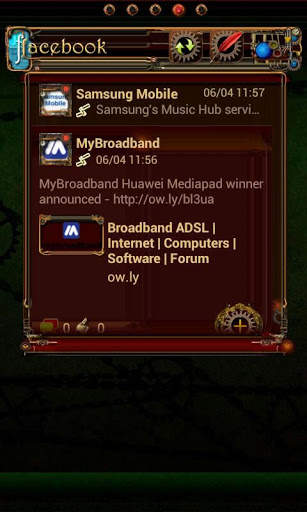 Steampunk Facebook GO Widget screenshot 4