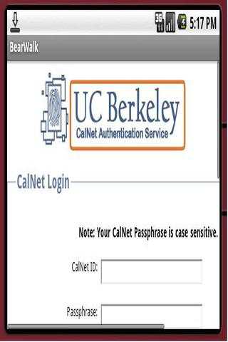 UC Berkeley BearWalk screenshot 2