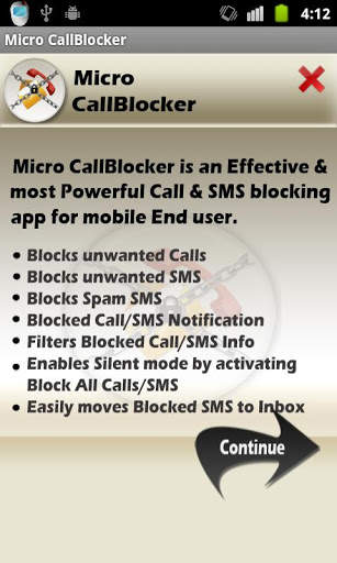 Micro CallBlocker screenshot 2