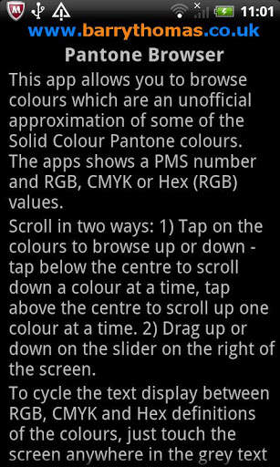 Pantone Approximation Browser screenshot 2