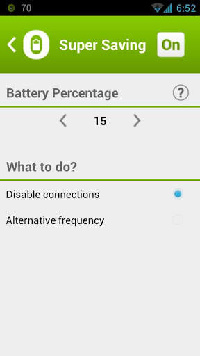 Optimus Battery Saver FREE 5 تصوير الشاشة