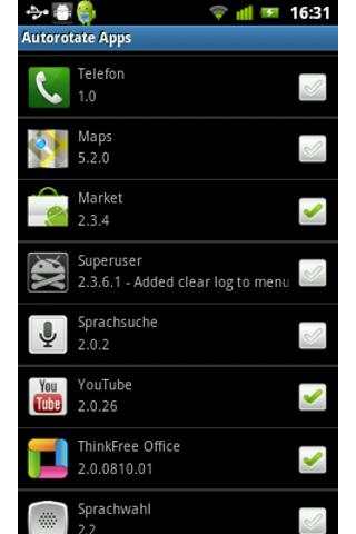 AutoRotate Apps скриншот 1