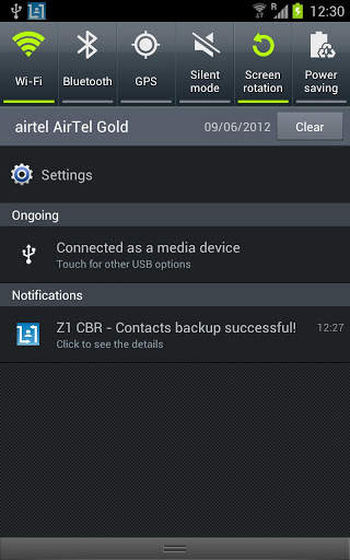Z1 Contacts Backup Restore screenshot 4