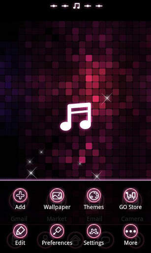 pinkmusic Theme GO Launcher EX screenshot 3