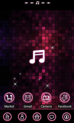 pinkmusic Theme GO Launcher EX screenshot 1