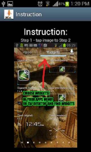 Battery Cigarette Widget screenshot 1