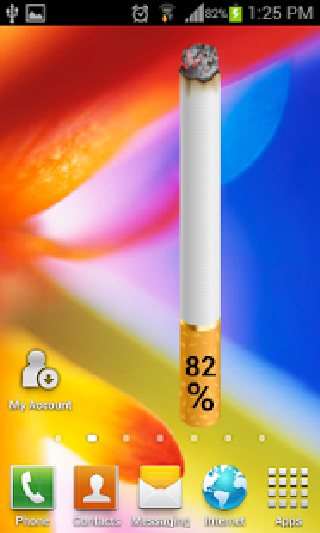 Battery Cigarette Widget screenshot 3