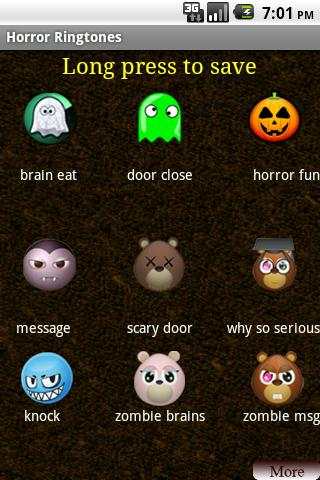Horror Ringtones screenshot 1