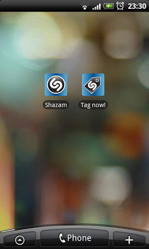 Shazam tag shortcut screenshot 2