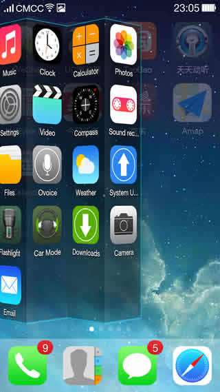 IOS 7 3D launcher screenshot 1