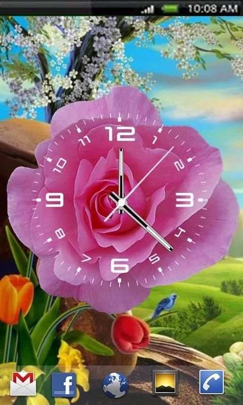Flower Clock Live wallpaper screenshot 1