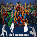 How to Draw Marvel heroes icon