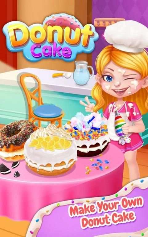 Sweet Donut Cake Maker 1 تصوير الشاشة