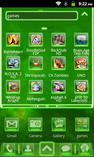green F Free Go Launcher Theme screenshot 4