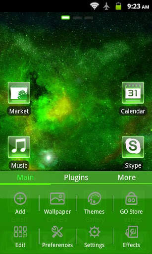 green F Free Go Launcher Theme screenshot 2