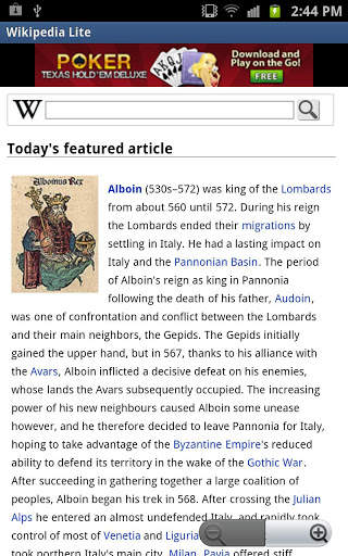 Wikipedia Lite screenshot 1