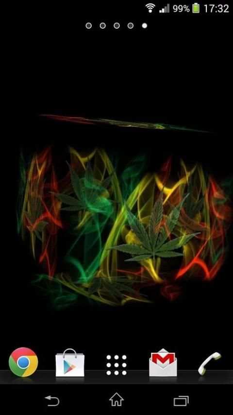 3D Marijuana Rasta Wallpaper screenshot 1