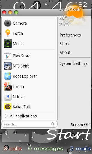 Mac OS skin for Start menu screenshot 1