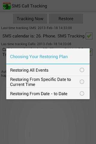 SMS Call Calendar Tracking 3 تصوير الشاشة