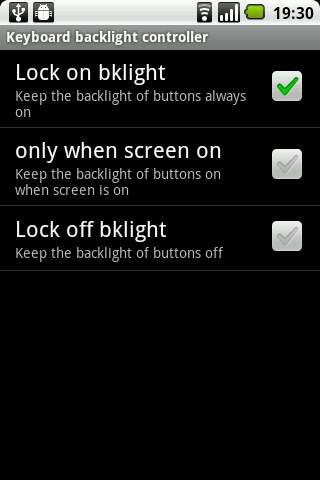 Keyboard backlight controller screenshot 2