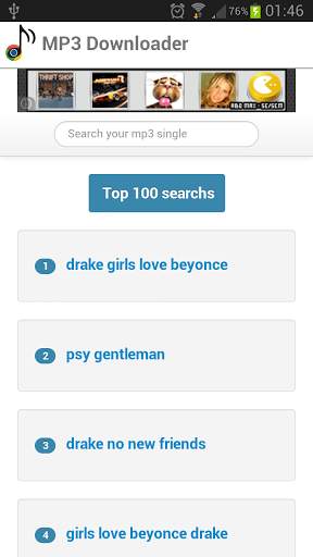 Free music MP3 downloader screenshot 1