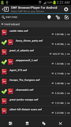 SWF Player For Android 4 تصوير الشاشة
