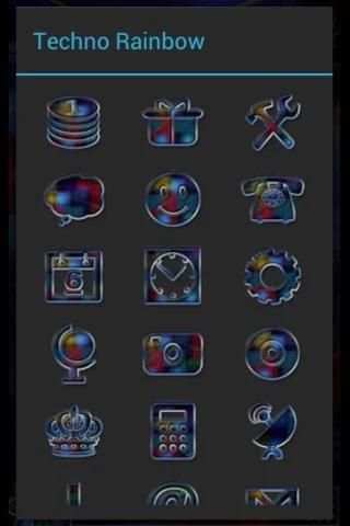 TSF Shell Theme Techno Rainbow screenshot 6