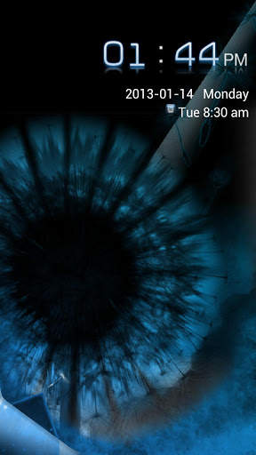 Blue Galaxy GO Locker FREE screenshot 1
