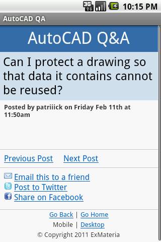 AutoCAD Q&amp;A screenshot 1