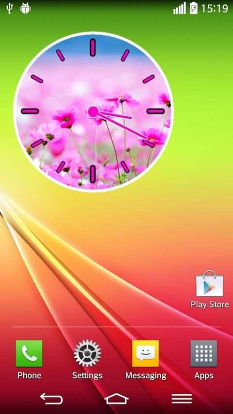 Pink Clock Widget screenshot 4